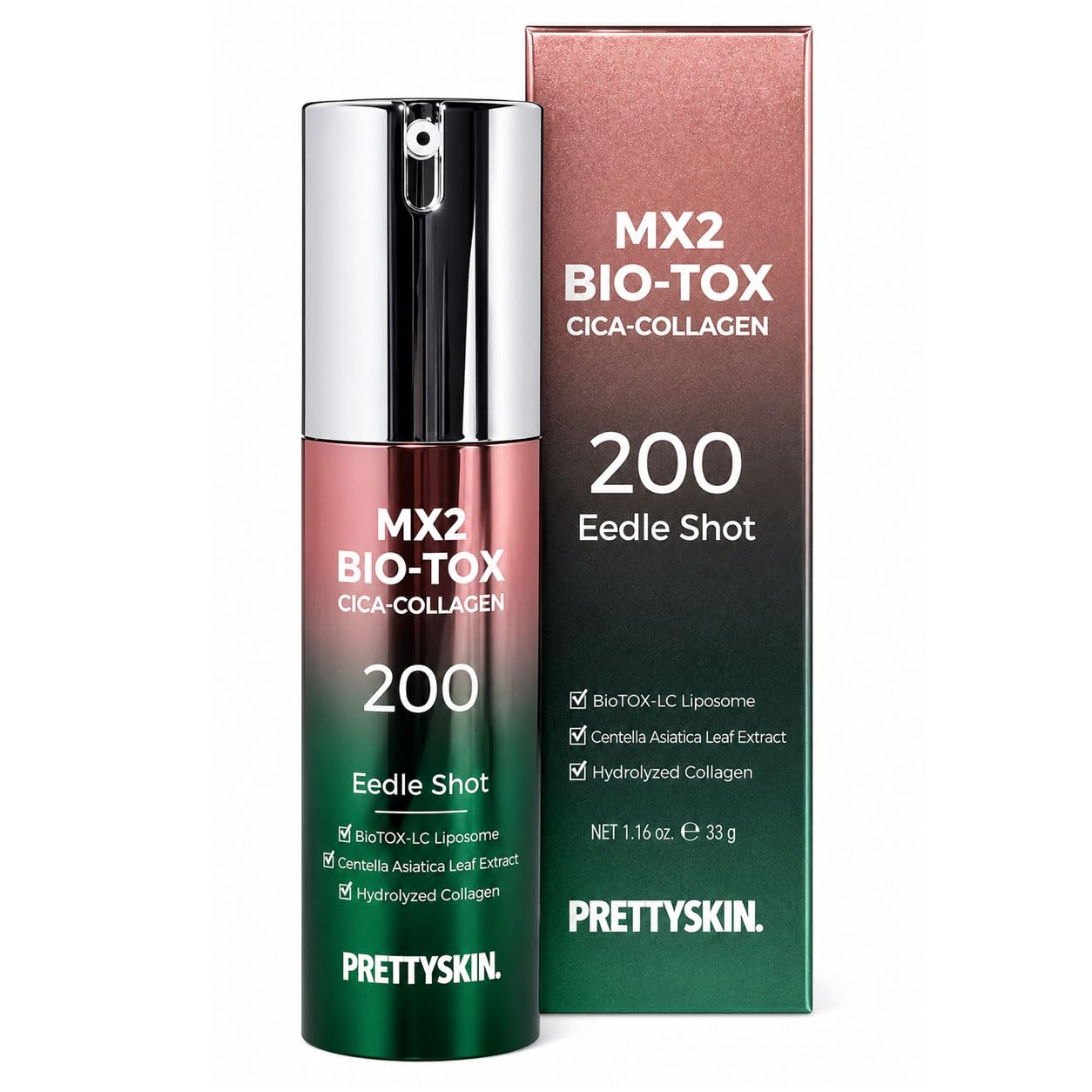 Amazon.com: PRETTYSKIN MX2 BIO-TOX Eedle Shot 200 Facial Serum